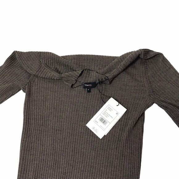 Leenda Mock Neck Sweater in Regal Wool Deep Navy/dark Beige Med - Picture 6 of 13